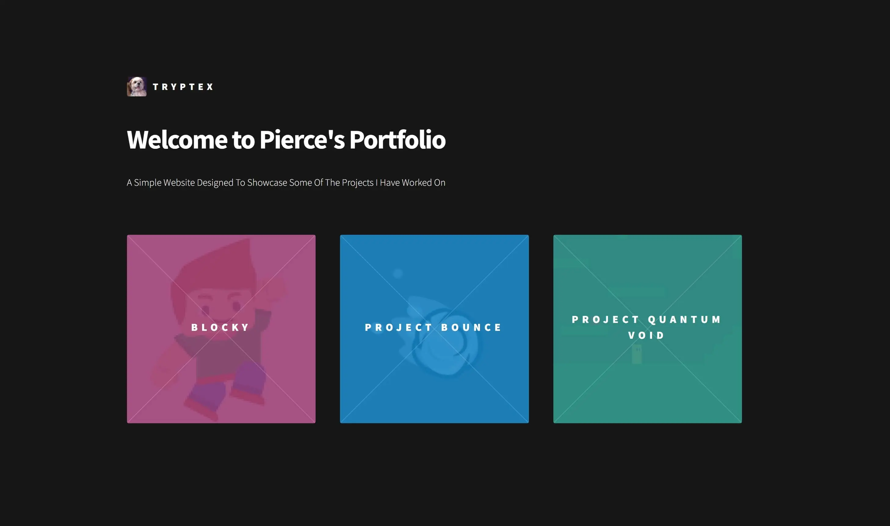 Screenshot of the homepage for the legacy site